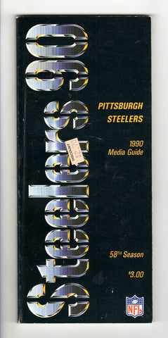 ORIGINAL Vintage 1990 Pittsburgh Steelers Media Guide 58th Season