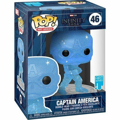 2021 Funko Pop Figure Avengers Infinity Saga Captain America Blue Artist Series