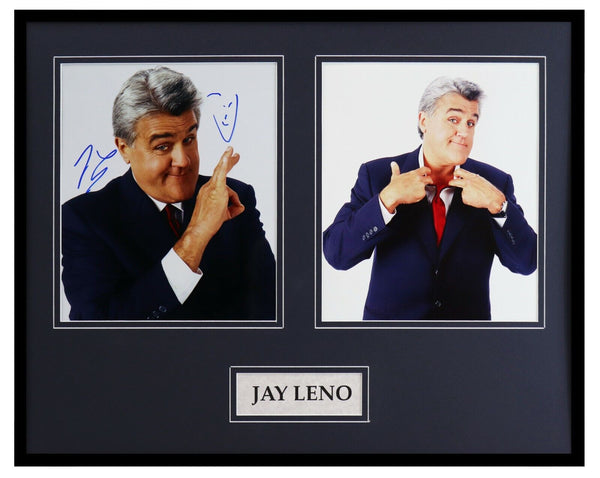 Jay Leno Signed Framed 16x20 Sketch & Photo Set The Tonight Show