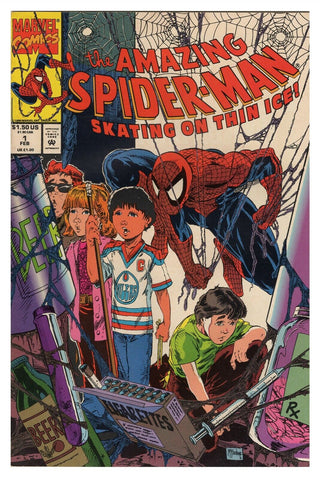 Amazing Spider-Man Skating on Thin Ice #1 ORIGINAL Vintage 1990 Marvel Comics 