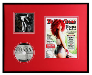 Rihanna Signed Framed 16x20 CD & Photo Display 