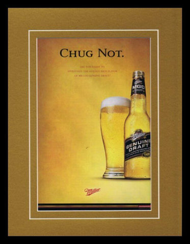 2006 Miller Genuine Draft MGD Beer Framed 11x14 ORIGINAL Vintage Advertisement