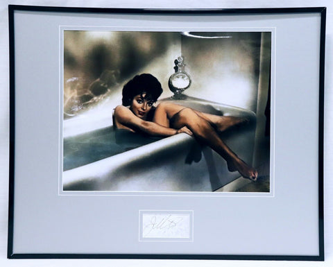 Joan Collins Signed Framed 16x20 Bathtub Photo Display Dynasty