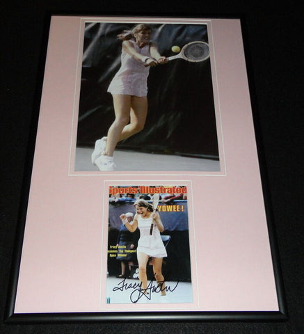 Tracy Austin Signed Framed 12x18 Photo Display 