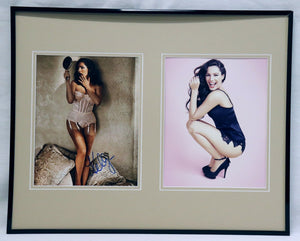 Kelly Brook Signed Framed 16x20 Lingerie Photo Set 