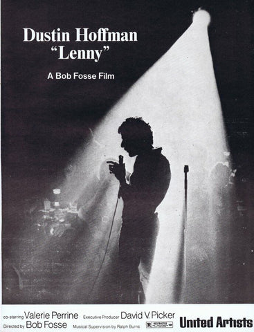 Lenny 1975 ORIGINAL Vintage 9x12 Industry Ad Dustin Hoffman Bob Fosse