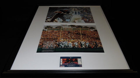 Super Bowl V Colts vs Cowboys Framed 18x24 Photo & Ticket Display