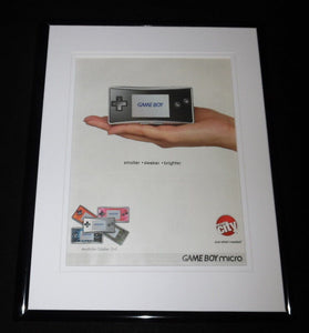 Game Boy Micro 2005 Circuit City Framed 11x14 ORIGINAL Advertisement 