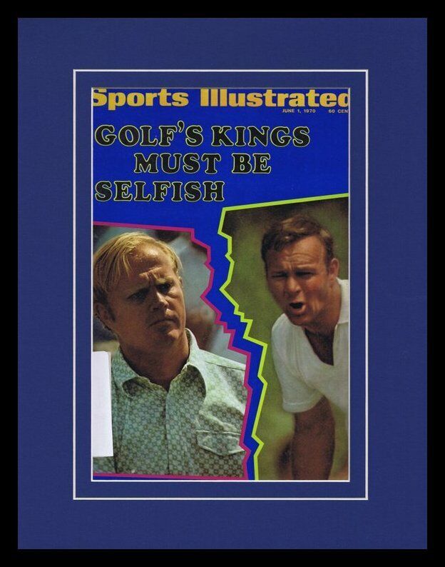 1970 Jack Nicklaus Arnold Palmer Framed 11x14 Sports Illustrated Cover Display 