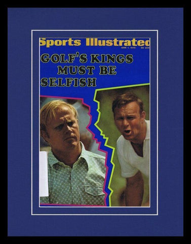 1970 Jack Nicklaus Arnold Palmer Framed 11x14 Sports Illustrated Cover Display 