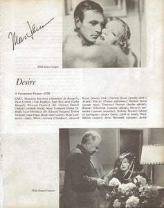 Marc Lawrence Signed Vintage Desire 8.5x11" Page JSA