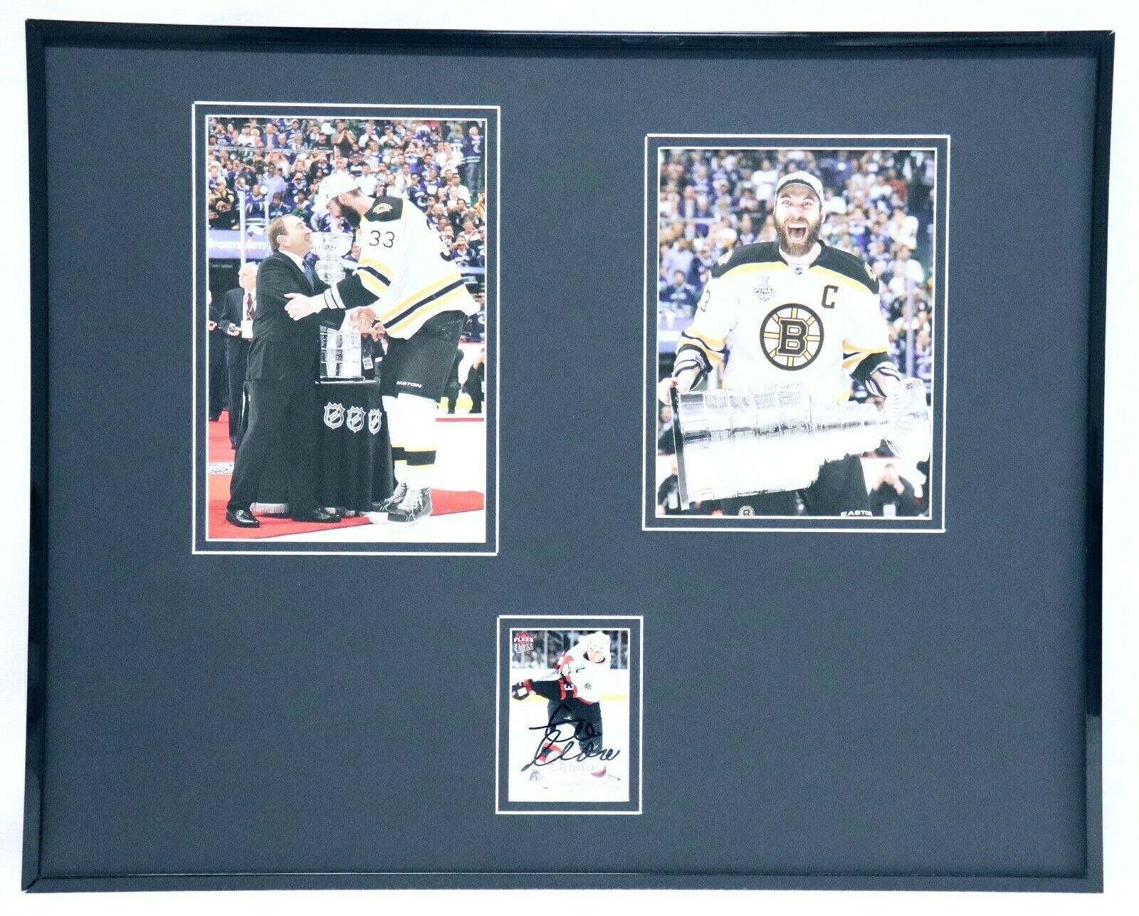 Zdeno Chara Signed Framed 16x20 Photo Display Bruins Stanley Cup