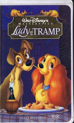 Lady and the Tramp VINTAGE VHS Cassette Disney Clamshell Case