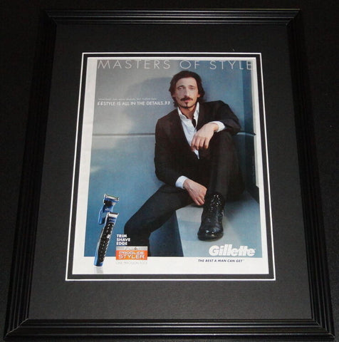 Adrien Brody 2012 Gillette Masters of Style 11x14 Framed ORIGINAL Advertisement