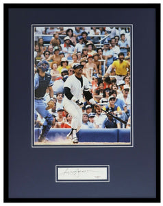 Reggie Jackson Signed Framed 16x20 Photo Display JSA Yankees