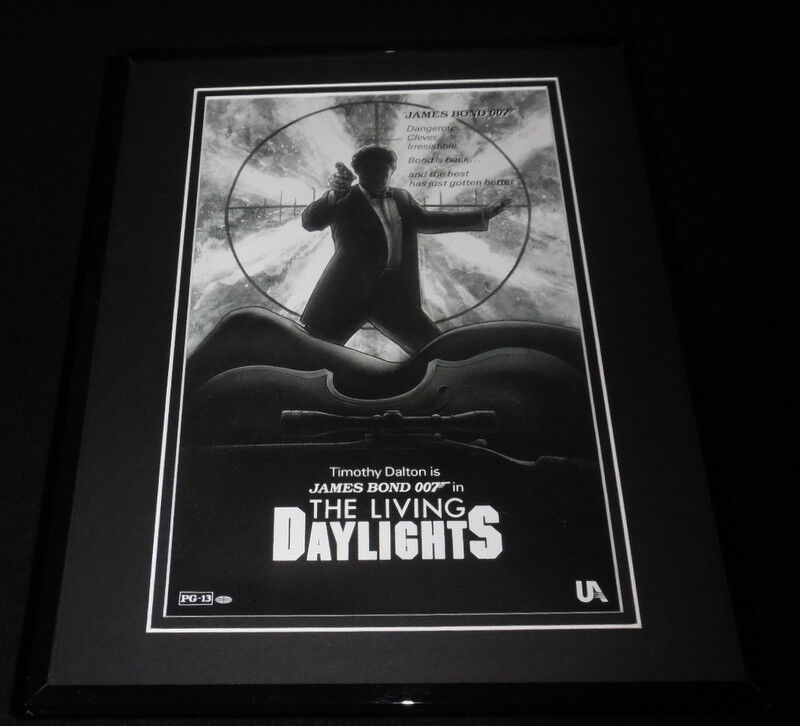 The Living Daylights James Bond Framed 11x14 Repro Poster Display Tim Dalton