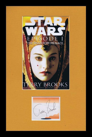 Terry Brooks Signed Framed 11x17 Photo Display Star Wars Episode I