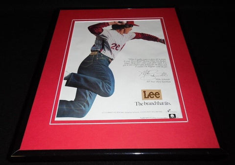 Mike Schmidt Facsimile Signed Framed 1983 Lee Jeans Advertising Display Phillies