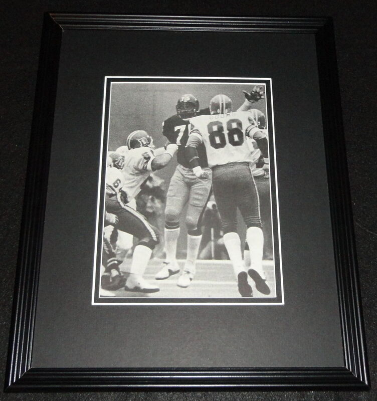 Mean Joe Greene Steelers vs Broncos Framed 11x14 Photo Display 