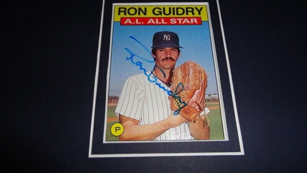 Ron Guidry Signed Framed 11x17 Photo Display Yankees 