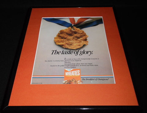 1985 Wheaties / Olympics Framed 11x14 ORIGINAL Advertisement 