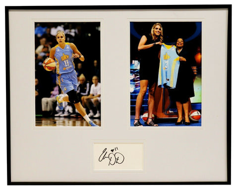 Elena Delle Donne Signed Framed 16x20 Photo Display JSA Sky Mystics