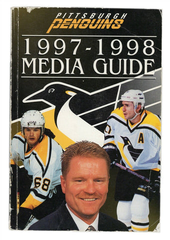 ORIGINAL Vintage 1997-98 Pittsburgh Penguins Media Guide Jaromir Jagr