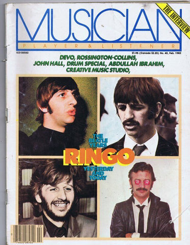 ORIGINAL Vintage February 1982 Musician Player & Listener Magazine Ringo Starr