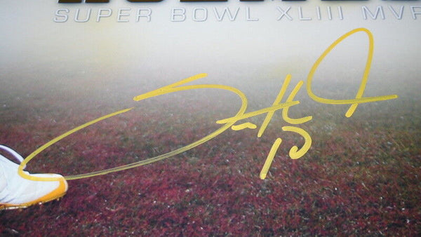 Santonio Holmes Signed Framed 16x20 Photo Super Bowl XLIII TD Steelers