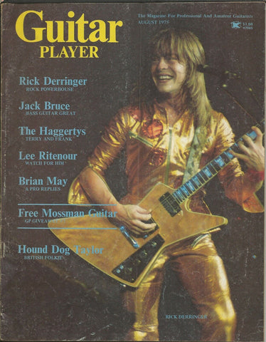 Guitar Player Magazine ORIGINAL Vintage Aug 1975 Rick Derringer Brian May