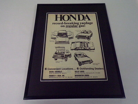 1979 Honda Pittsburgh 11x14 Framed ORIGINAL Vintage Advertisement 