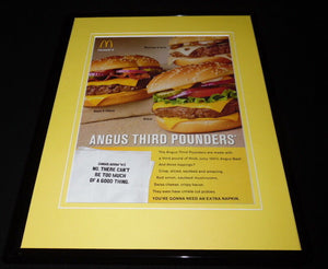 2010 McDonald's Angus Third Pounders Framed 11x14 ORIGINAL Advertisement