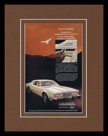 1973 Ford Thunderbird Framed 11x14 ORIGINAL Vintage Advertisement 