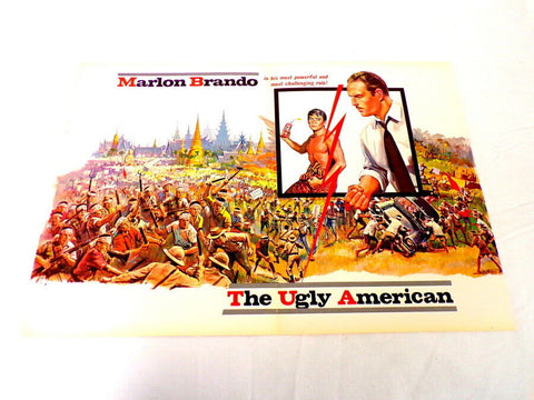 ORIGINAL Vintage 1963 Ugly American 12x18 Industry Ad Poster Marlon Brando