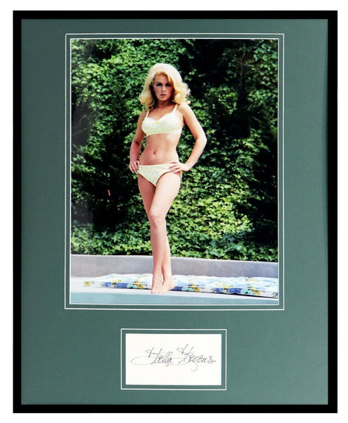 Stella Stevens Signed Framed Bikini 16x20 Photo Display