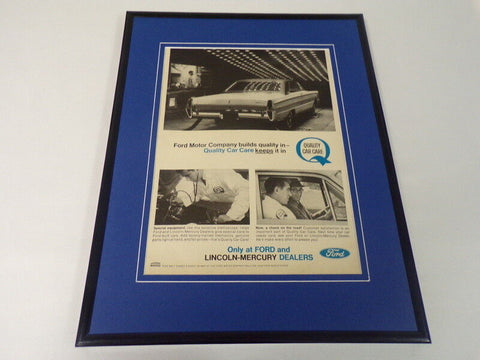 1965 Ford / Lincoln Car Care Framed 11x14 ORIGINAL Vintage Advertisement 