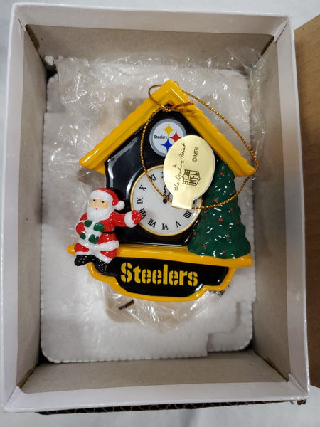 2014 Danbury Mint Pittsburgh Steelers Santa Claus Christmas Ornament w/ box