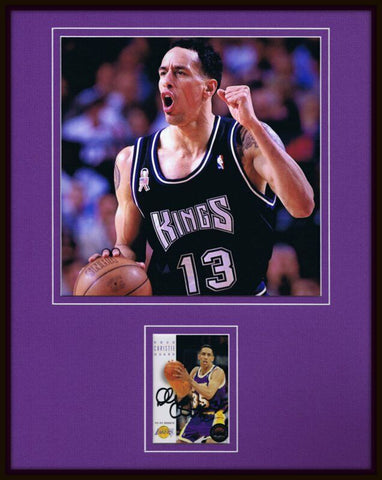 Doug Christie Signed Framed 11x14 Photo Display Kings Lakers