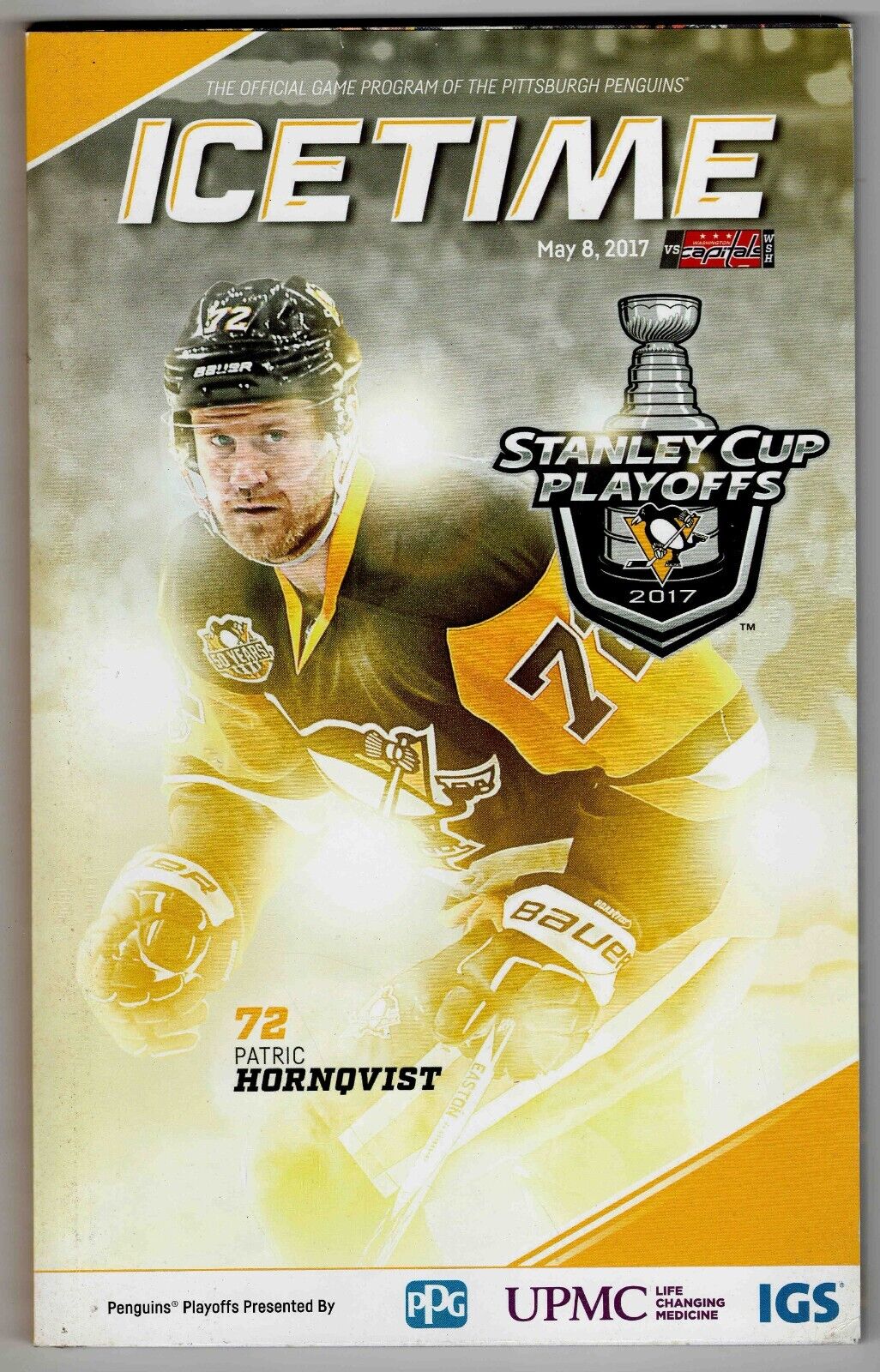 VINTAGE May 8 2017 Penguins Capitals Playoff Program Andre Burakovsky 2 Goals