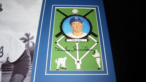 Duke Snider Signed Framed 11x14 Photo Display JSA Dodgers