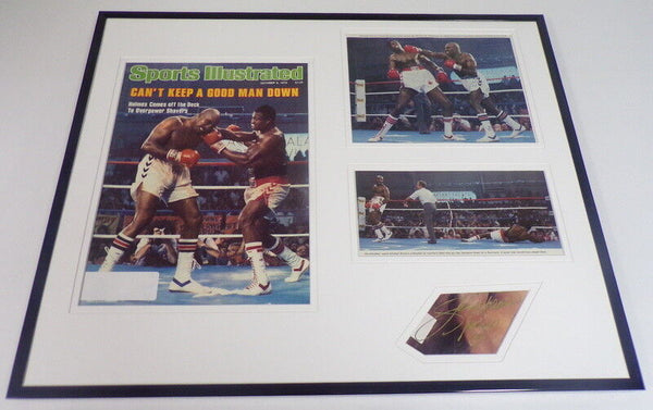 Larry Holmes Signed Framed Sports Illustrated 16x20 Magazine Cover Display JSA 