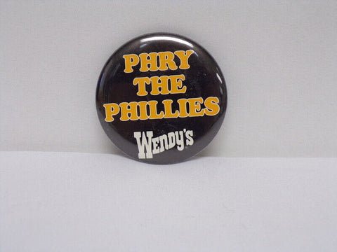 ORIGINAL Vintage Wendy's Pittsburgh Pirates Phry the Phillies Button