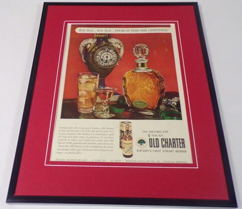 1951 Old Charter Bourbon Framed 11x14 ORIGINAL Vintage Advertisement 