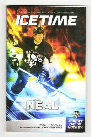 VINTAGE Oct 22 2011 Pittsburgh Penguins NJ Devils Program Jordan Staal 2 Goals