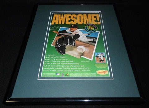 Ken Caminiti 11x14 Facsimile Signed Framed 1997 Denny's Advertising Display