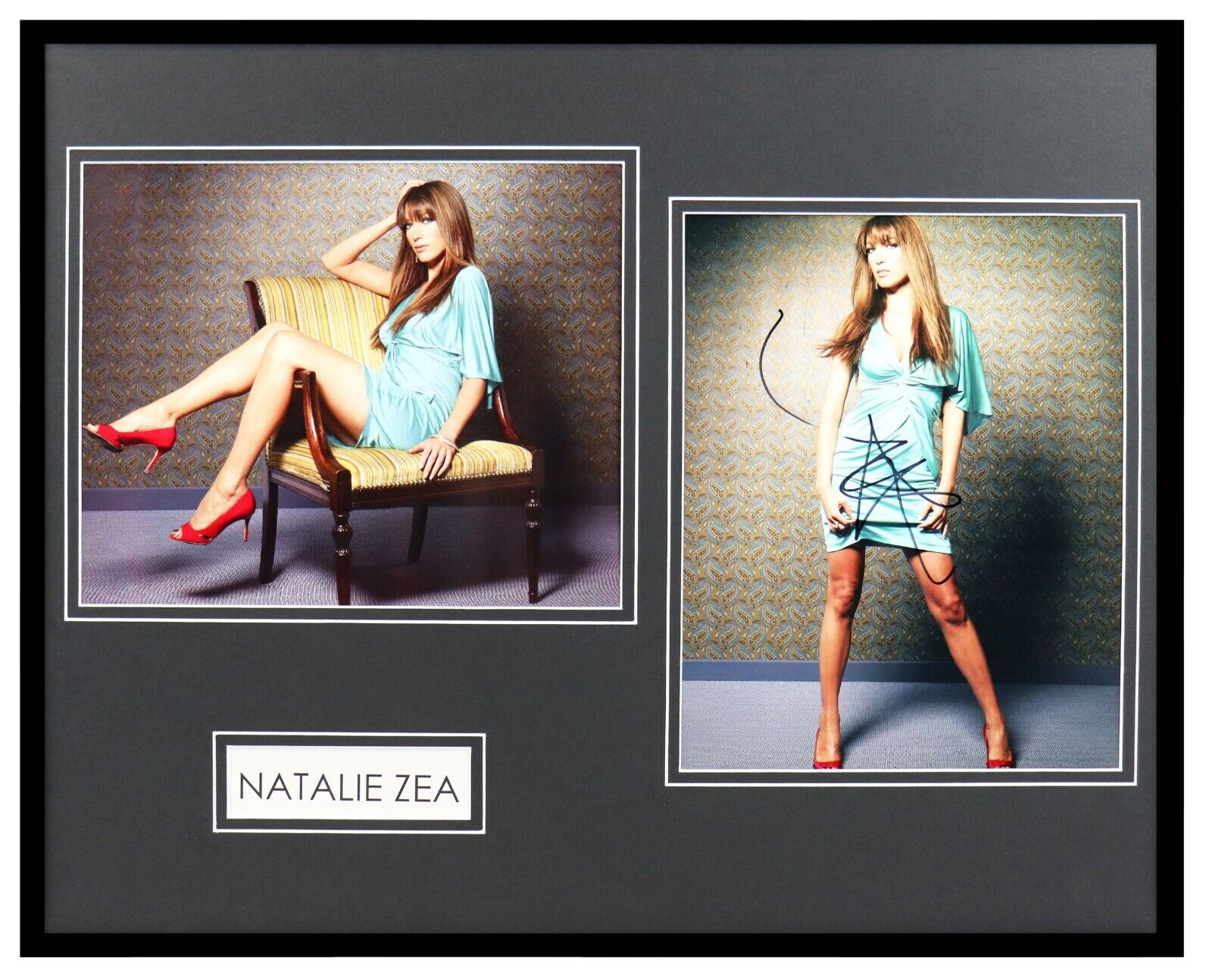 Natalie Zea Signed Framed 16x20 Photo Set AW The Detour