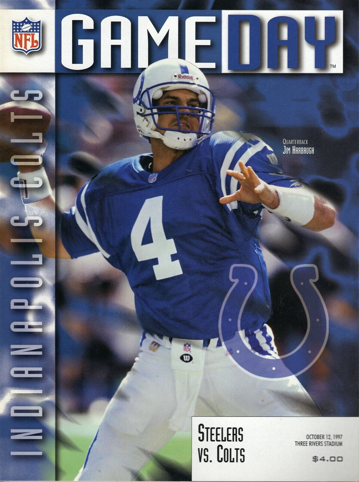 Oct 12 1997 Indianapolis Colts vs Pittsburgh Steelers Program J Bettis 164 YDS