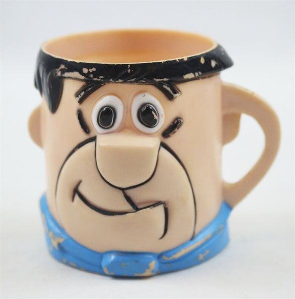 VINTAGE 1970s Flintstones Vitamins Fred Plastic Mug