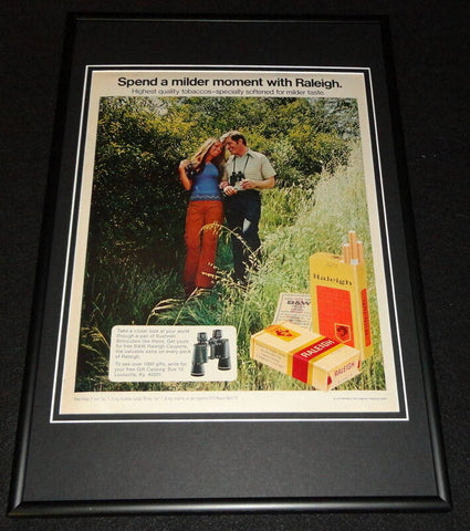 1972 Raleigh Cigarettes Framed 12x18 ORIGINAL Advertisement