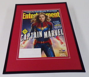 Captain Marvel Brie Larson Framed ORIGINAL 2018 Entertainment Weekly Cover